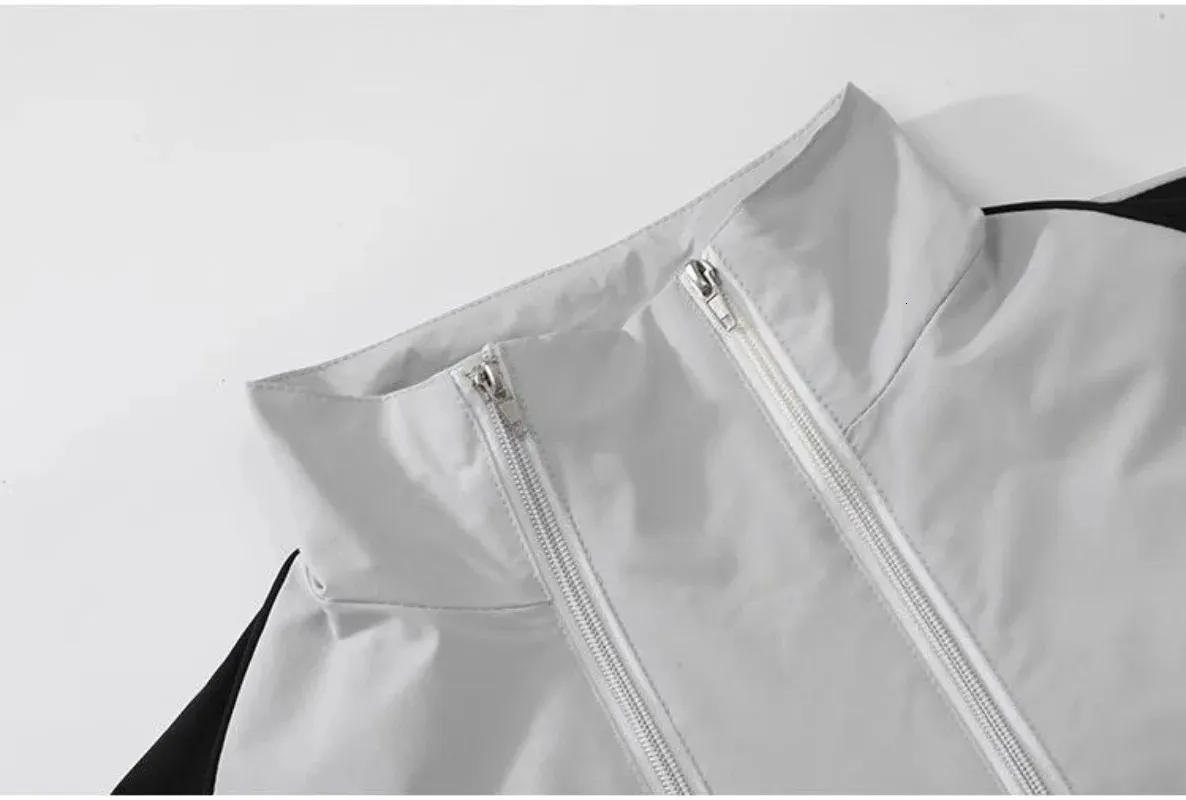 Fashion Y2K Mens Windbreaker Jacket Double Zippers From Kong04