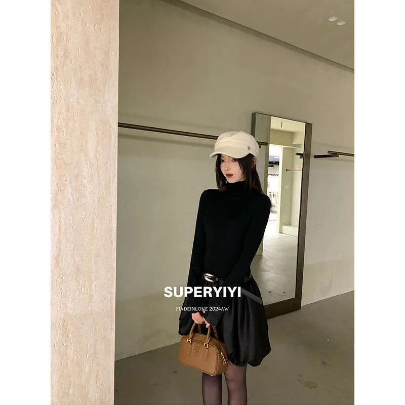CZ Zhang Mercerized Wool Dress For Women High Neck Knitted Patchwork With  Belt Versatile Fashionable Solid Color From Maxcoco, $52.99 | DHgate.Com