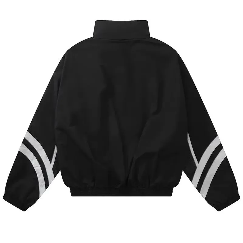 Fashion Y2K Mens Windbreaker Jacket Double Zippers From Kong04