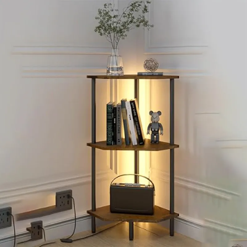 Room Corner Rack Living Room Floor Decorations: Simple Iron Storage Multi-Layer Corner ...