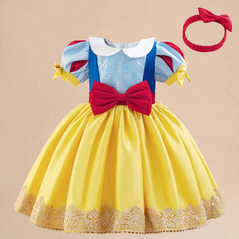 Niña Blanca Como Nieve Princesa Vestida Niños Congelado Amarillo Tutu Gown  Chicas De Fiesta De Fiesta De Primera Fiesta De Cumpleaños De La Moda De  64,72 € | DHgate, image size:1000x1000