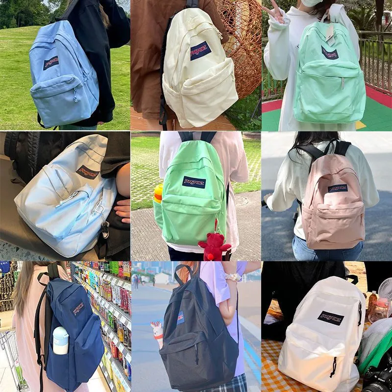 Letters JanSport Backpack Casual Portable Messenger Accessories