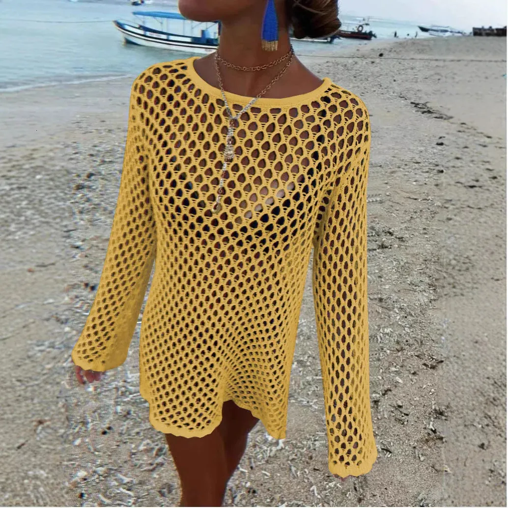 DRC Female Sheer Loose Beach Holiday Mini Dresses... From 20,97  | DHgate