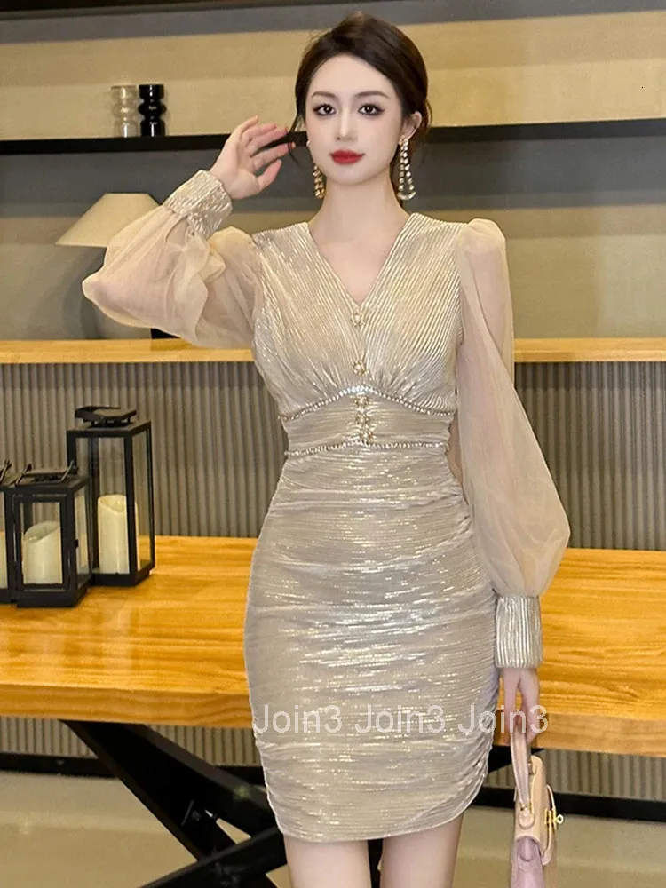 New Fashion Lady Sparkly Gold Silk Evening Dress ... From Join3, $46.37 |  DHgate.Com