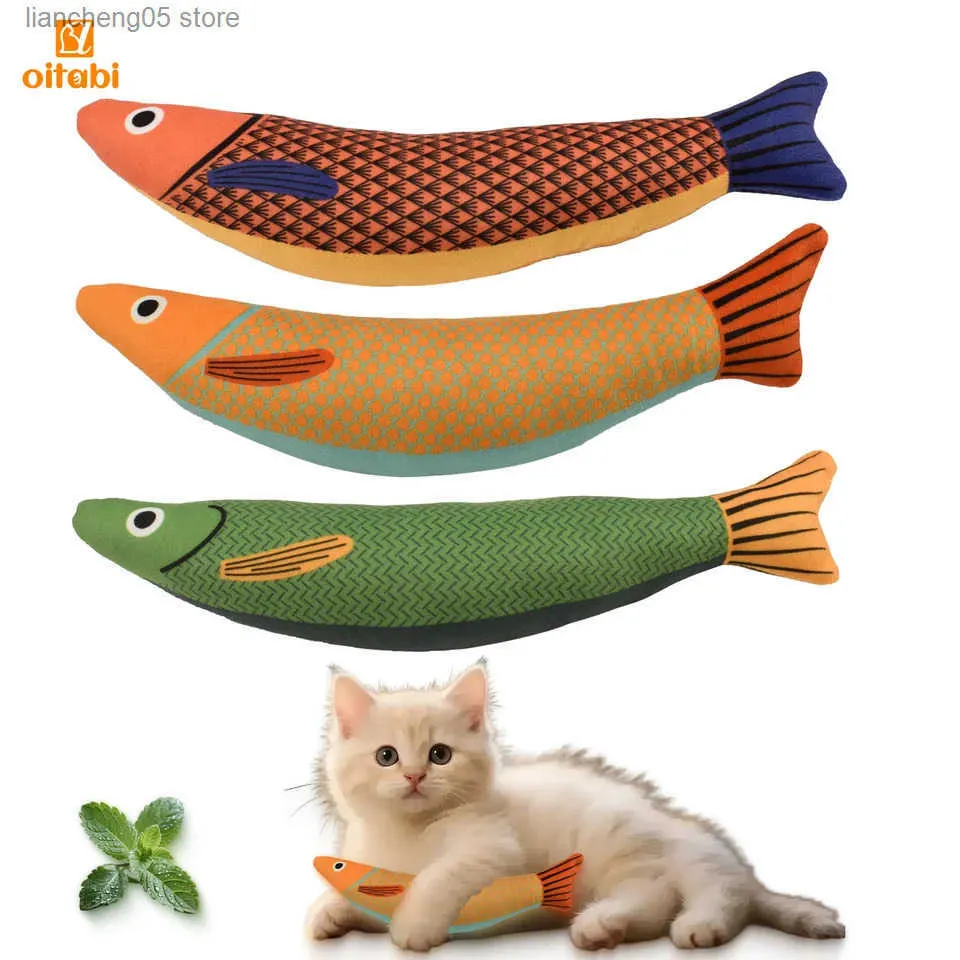 Juguetes De Gato Oitabi De Pescado Chequeo De Hierba De Hierba