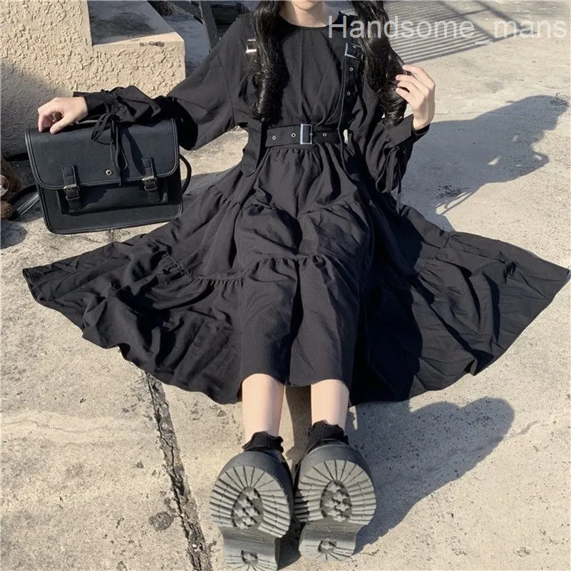 knee length dresses for ladies Akira Punk Rock Leather Midi Dress | Black main image 1