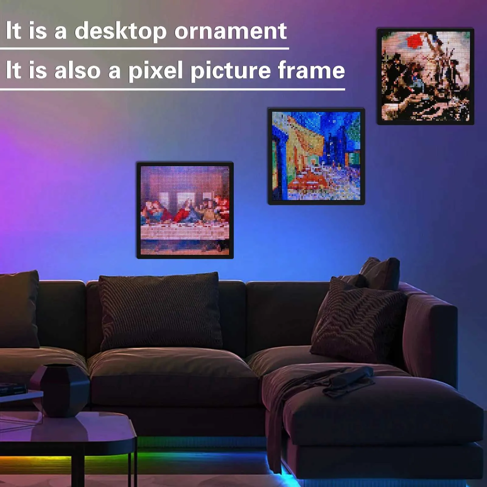 Programmable RGB LED Pixel Art Monitor With Bluetooth... From Honey ...