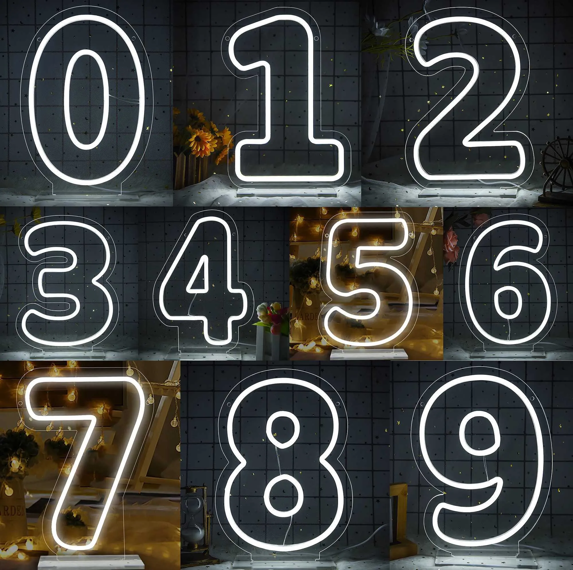 Number Neon Sign LED Lights Wall Decor For Wedding,... From Honey_fruit ...