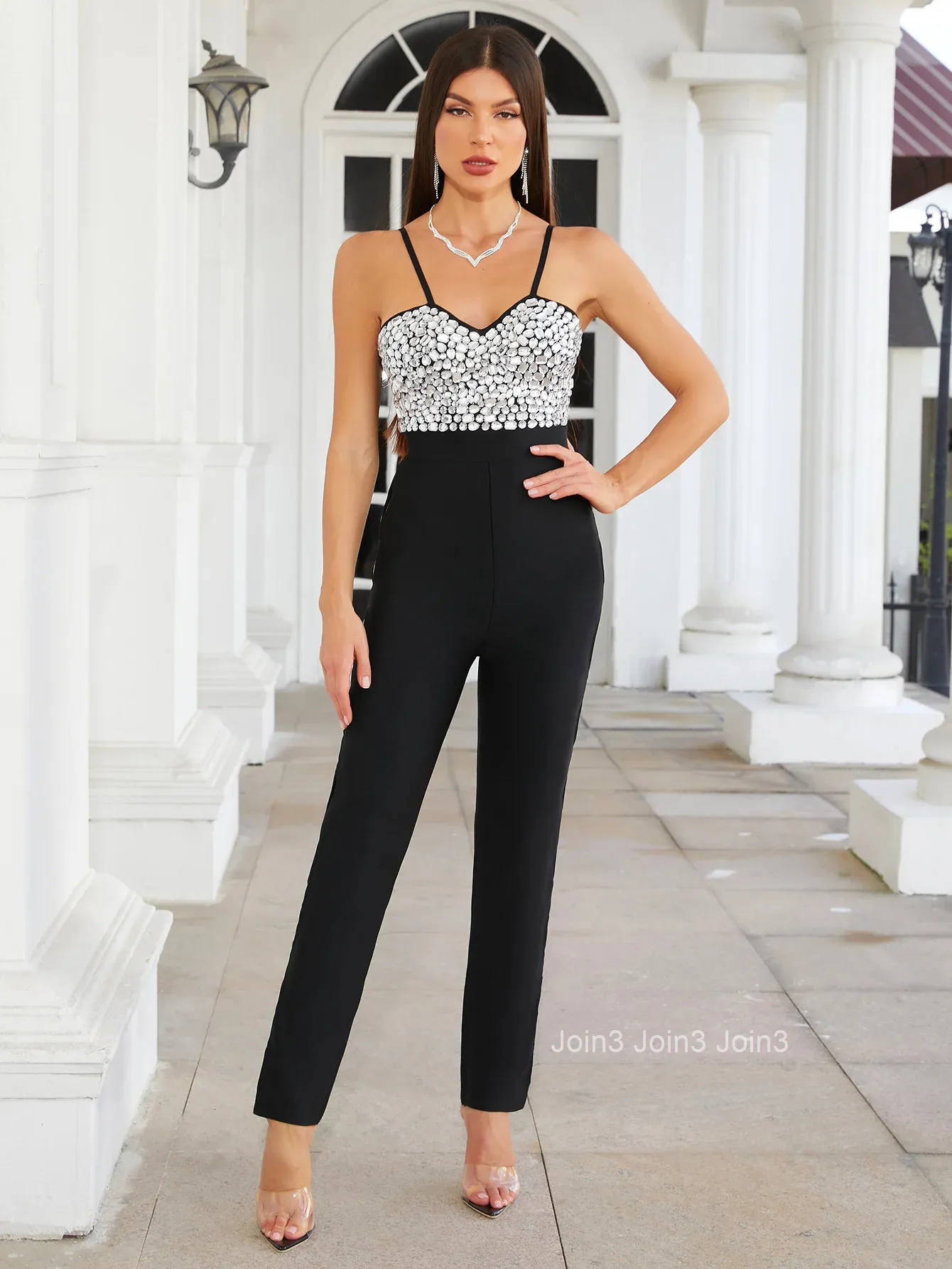 Save Big on Bulk Party Sequin Jumpsuit Elegant Black Sequin Jumpsuit For  Women, Embellished Evening Romper, Slim Fit Party Club Outfit Best Deals  on