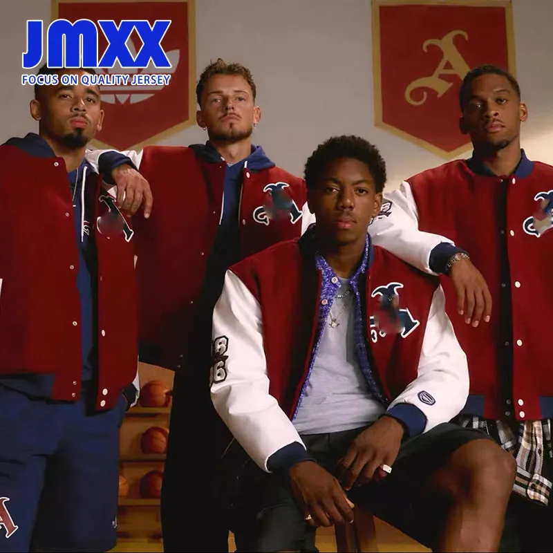 JMXX ARS Varsity Jacket Soccer Red Men's Polyester Windbreaker