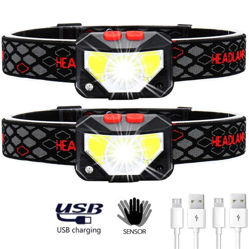 Lampada Frontale LED XPE+COB – USB Ricaricabile – Potente E Regolabile – Per Campeggio - Foto 2