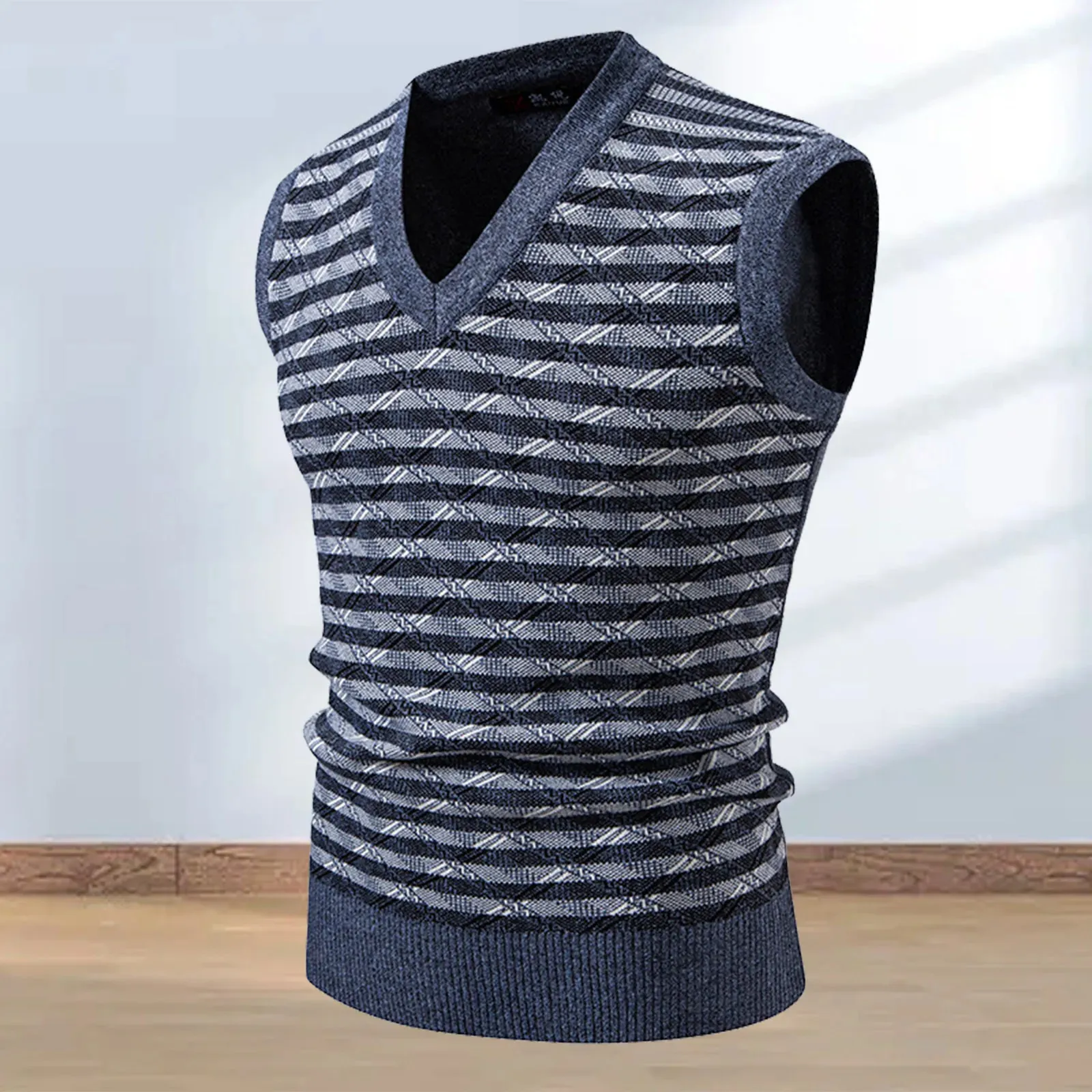 Sin Mangas Sueter Chaleco Hombre Chalecos De Suéter De Punto Sin