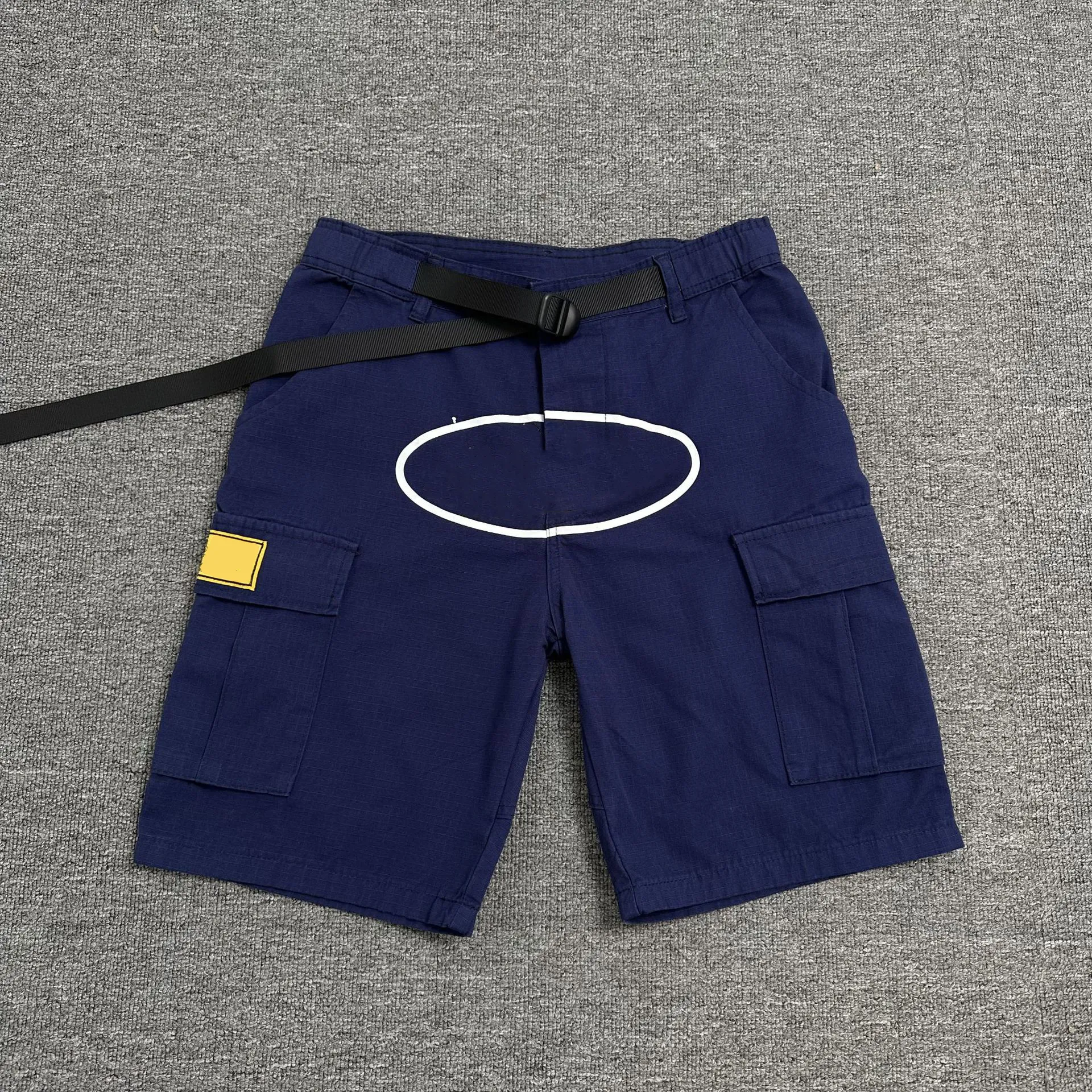 Corteiz Mens Cotton Blend Shorts with Drawstring Closure and