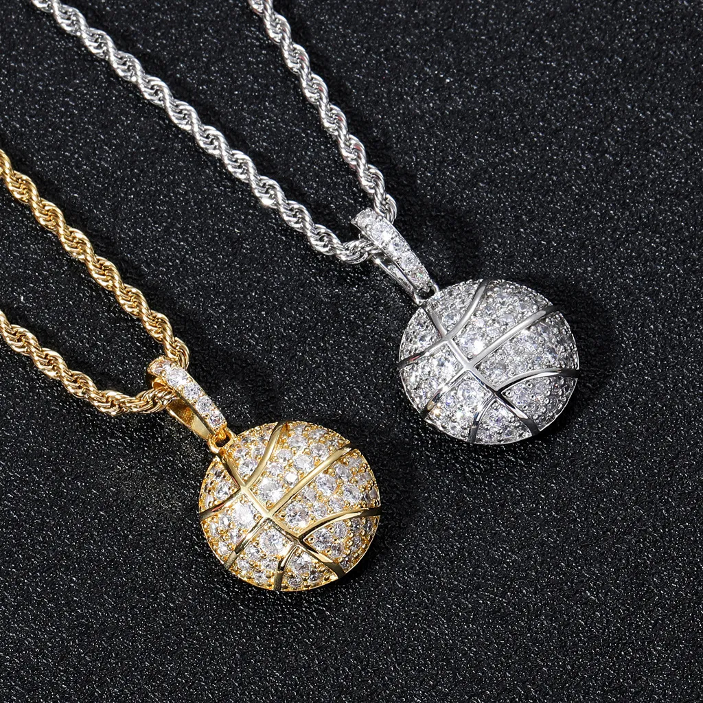 Save Big on Bulk Iced Out Moissanite Pendant Luxury Moissanite Hip Hop  Sports Basketball Pendant Iced Out Diamond Men's Trendy Necklace Jewelry  Pass