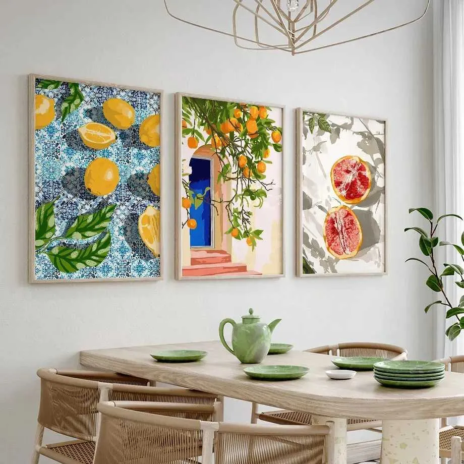 Jardín Limón Fruta Flor Plantas Ilustración Abstracta Carteles Impresiones  Lienzo Pintura Arte De La Pared Imágenes Para La Decoración De La Sala De  Estar Z250623 De 2,41 € | DHgate, image size:920x920