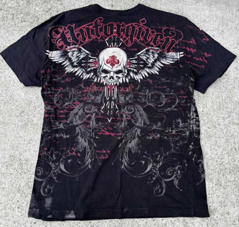 DRESS HIPPY/FACE TWO SKULL L/S SHIRT RED Red Skull Long