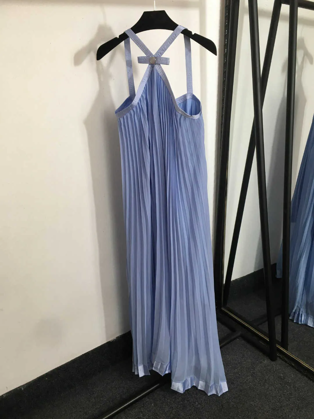 zara blue pleated dress Blue Zone Planet main image 0