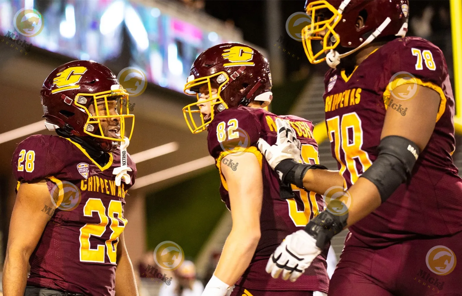 CentralMichiganChippewas Football Jerseys  From Mickijersey2022