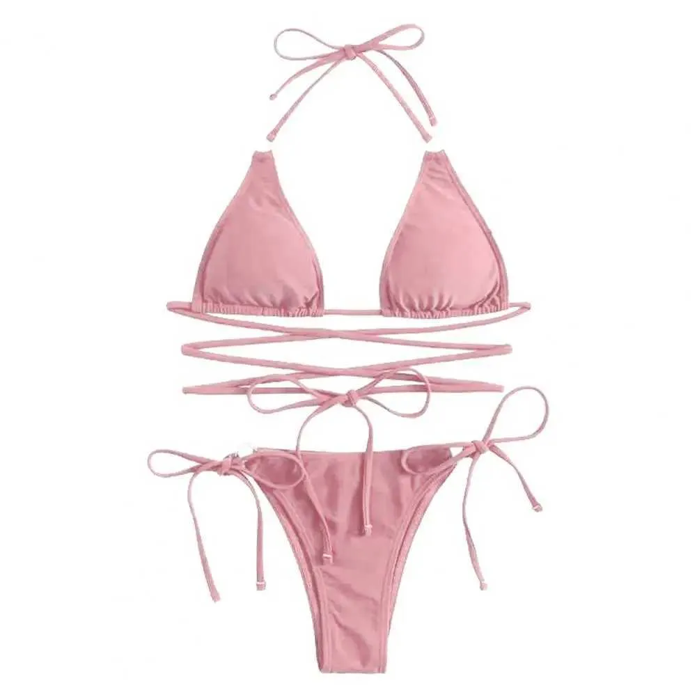 XJ250624 Bikini Set For Women Halter Neck Cross... From Insula, $6.69 ...