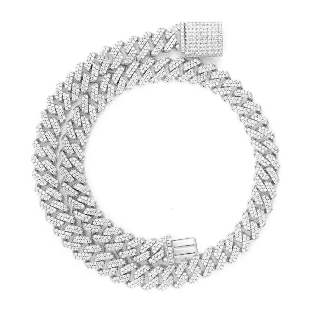 Set Collana E Bracciale Uomo Hip Hop - Catena Cubana Miami In Argento - Foto 10