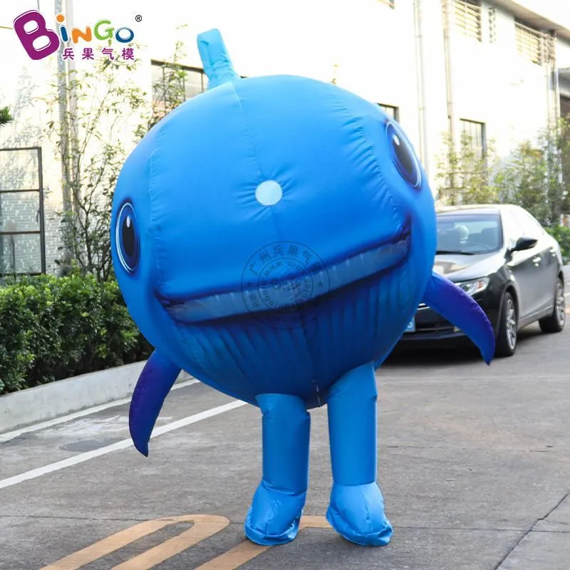 blue whale fancy dress Inflatable Costume Blow Up Whale Inflatable Costume For Adults – Fun Halloween Party With USB/Battery Fan SIZE:Large cup A