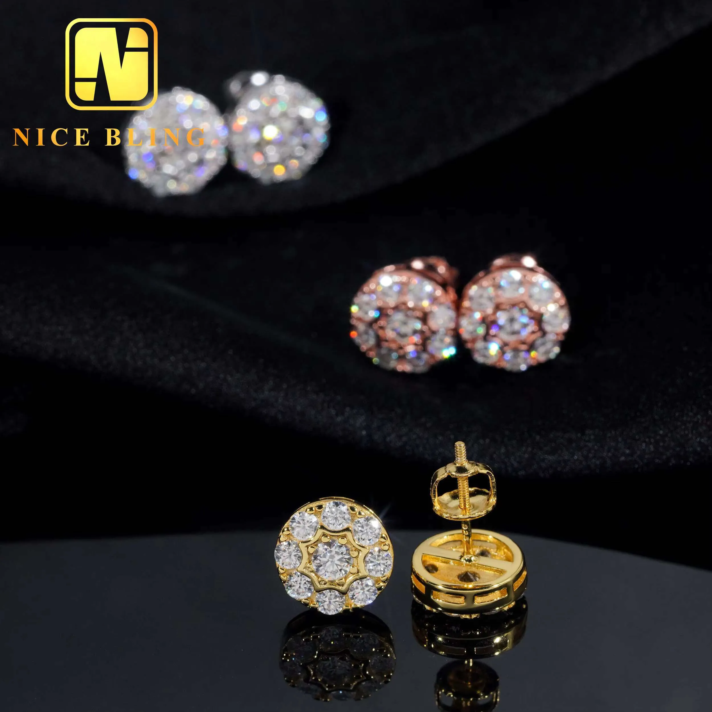 Pendientes Chapa Circular Plata/Oro, Fabricados En Plata 1ª Ley