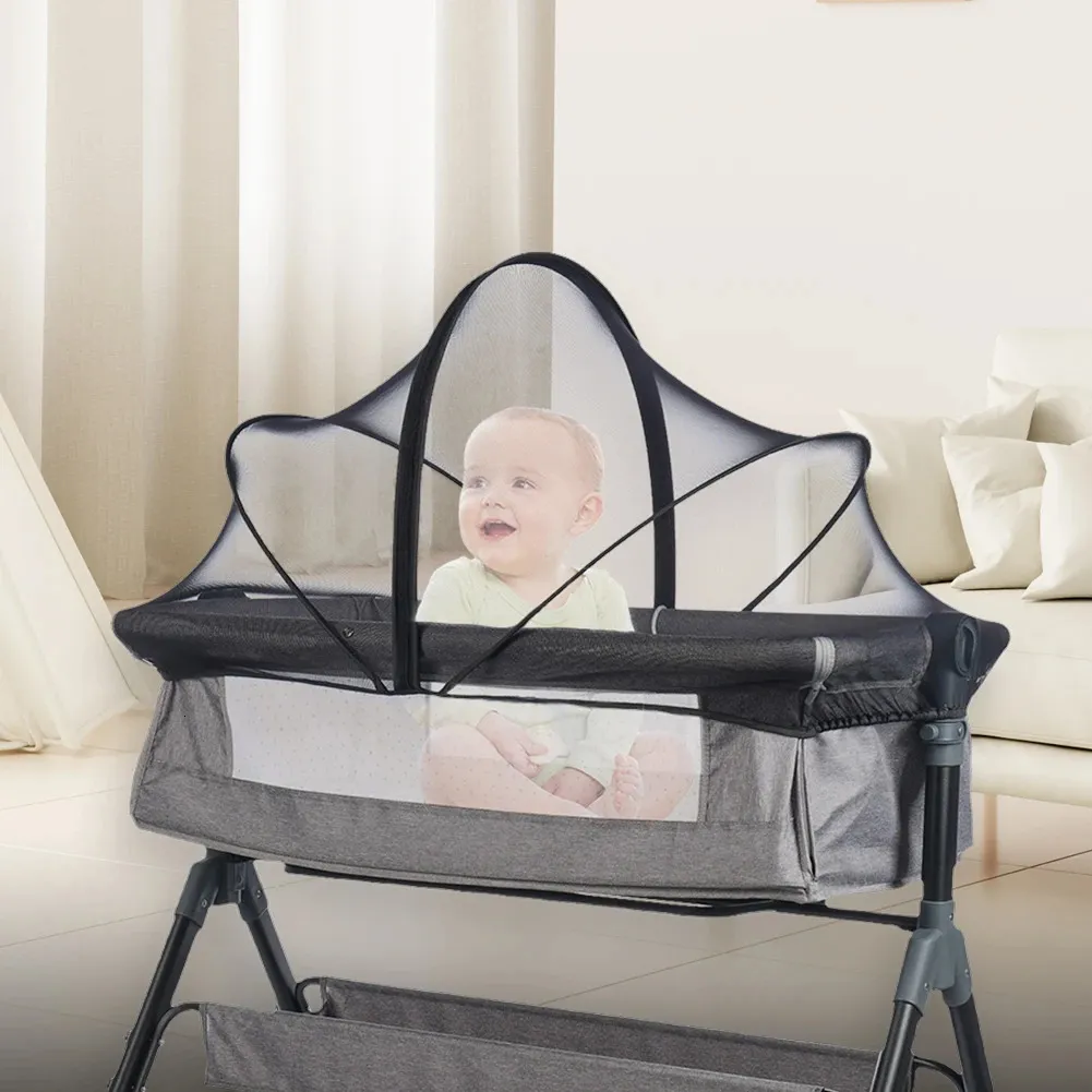 Foldable Mosquito Net Breathable Folding Crib Cover Crib Tent For