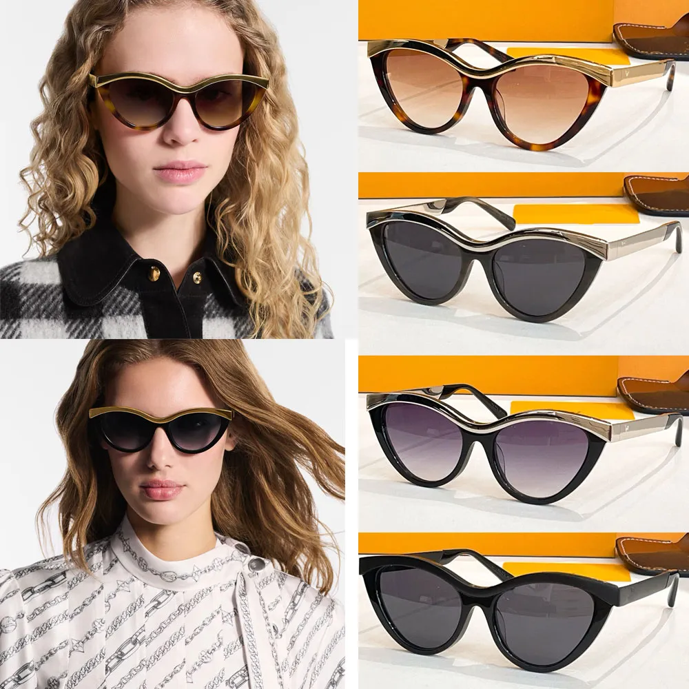 Polarized Cat Eye Sunglasses with Titanium Alloy Frame and  display picture 2