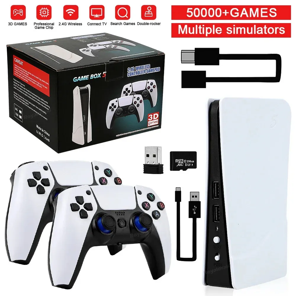 Nouveau X2 Pro Game Stick 44/45 émulateurs plus de 50000 jeux rétro contrôleur sans fil Rechargeable maison TV 2/4 joueurs enfants cadeau