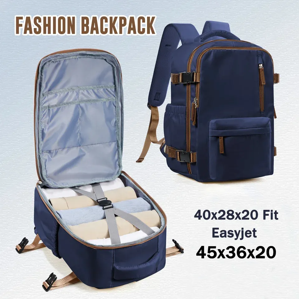 Zaino Baigio 40L Unisex Impermeabile - Laptop, Viaggio, Lavoro, Scuola - Nero - Foto 2