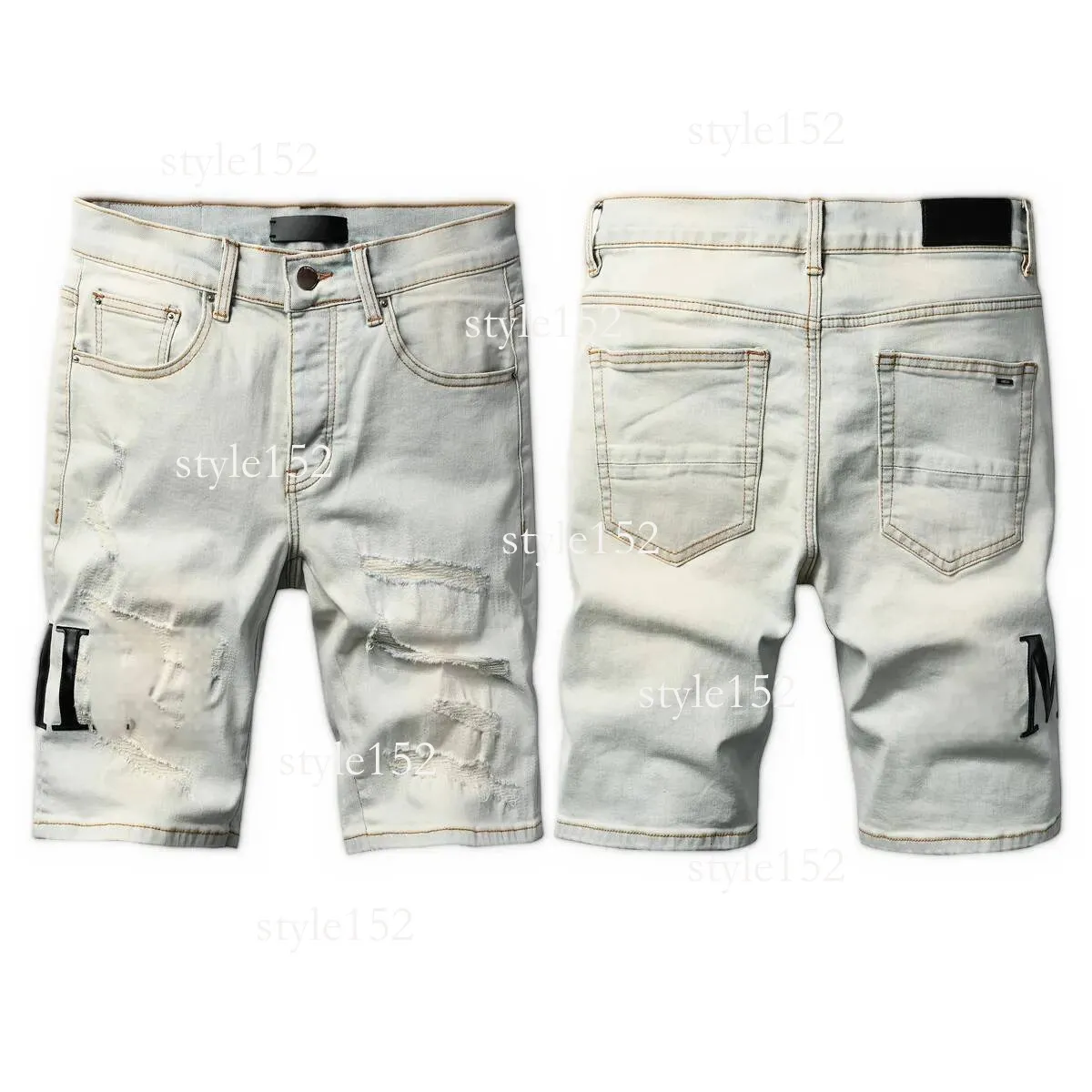 Save Big on Bulk Mens Designer Denim Shorts Men's Denim Shorts: Designer  Style Ripped Patch Jeans, Slim Fit, Vintage Graffiti Details Best Deals  on
