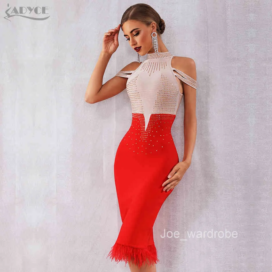bandage bodycon dress red AKIRA Tia Bandage Midi Dress | Red main image 1