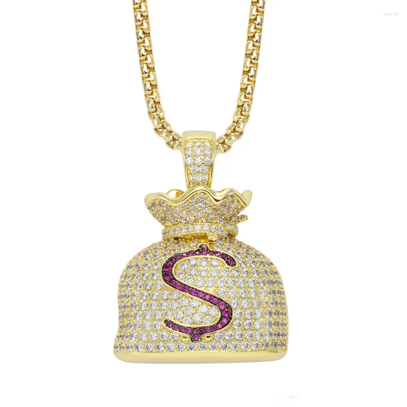 Save Big on Bulk Pendant Necklaces VANAXIN Iced Out Dollar Money Bag  Necklace Shiny CZ Zircon Men Women Hip Hop Jewelry High Quality Gold Color  Best