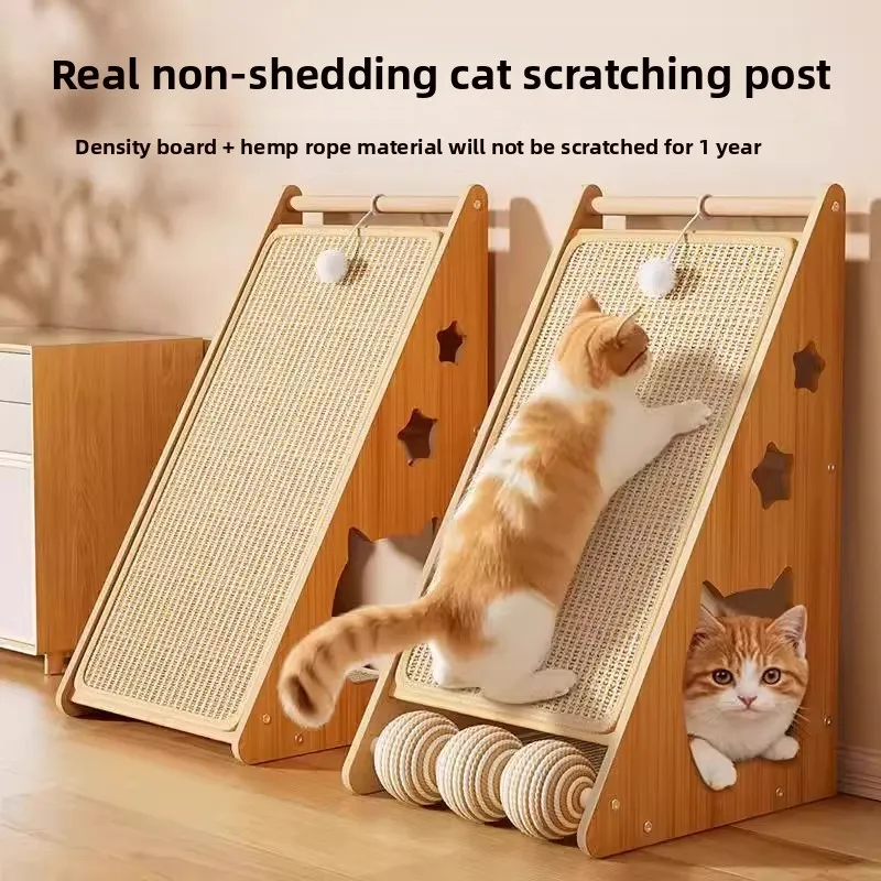 Sisal Cat Scratcher Board: Durable Vertical Claw Grinding Post Cat ...