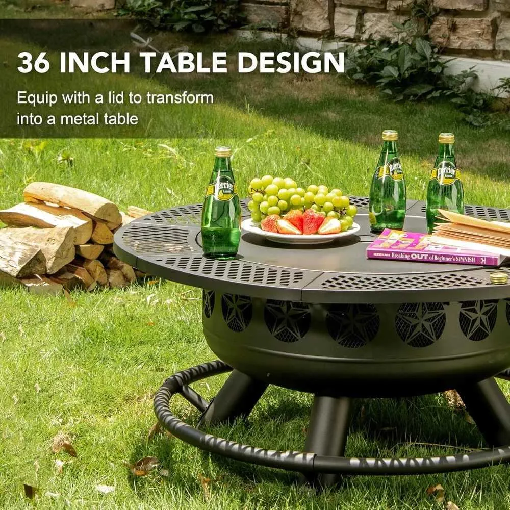 Parrilla De Cocina De 36 Pulgadas, Hoguera Para Barbacoa De Leña Al Aire  Libre Con Tapa, Hoguera Para Exteriores 3 En 1 Para Hoguera En La Terraza  Del Patio Trasero De 83,61 € | DHgate, image size:1000x1000