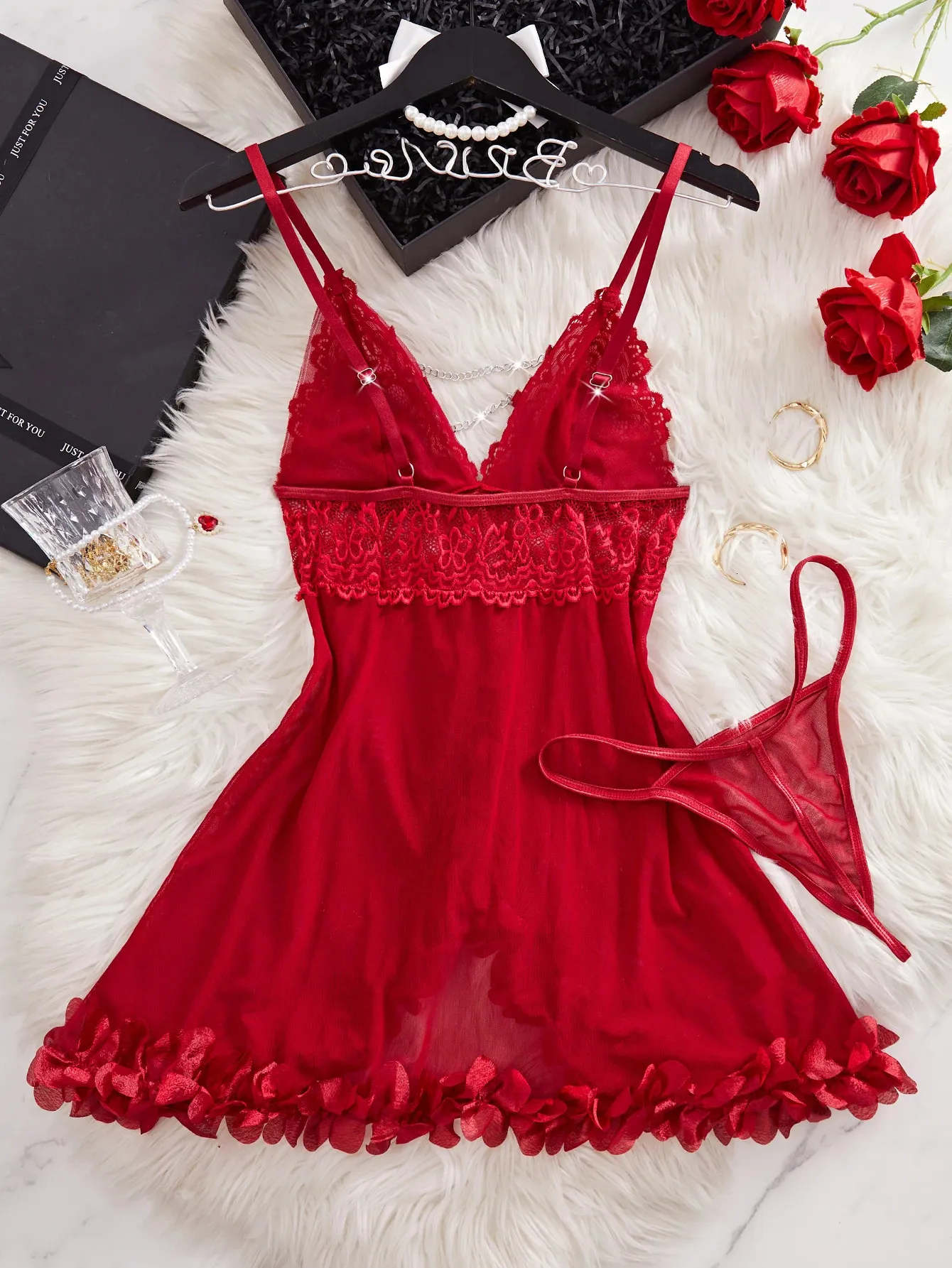 gorgeous sexy lingerie RH Women Pajamas Set Ribbed Knit Sleepwear Sexy Lingerie PJS Lounge RH –  Richie House USA main image 1