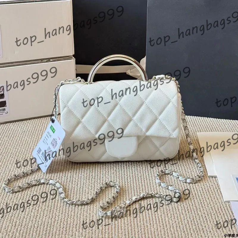 ☆ ☆ Here Ivory Micro Mono Chain EW Flap Bag DH3 Womens Square Flap Chain Bag With Silver Metal Handle