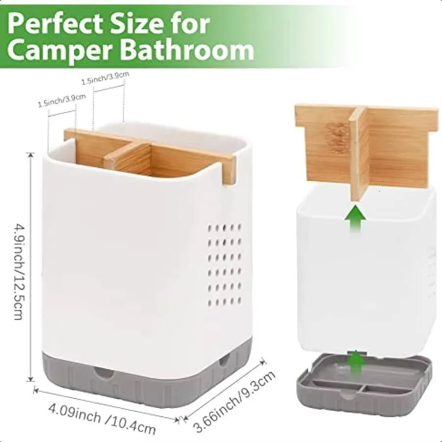 Portaspazzolino da parete con gancio per doccia da bagno, 4 slot in plastica autoadesiva portaspazzolino da parete (nero) | Leroy Merlin