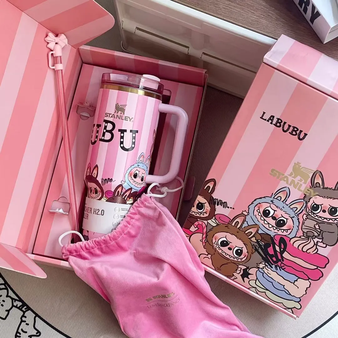 専用 ラブブ Stanley X Labubu 40oz Tumbler | Cute Cartoon Collectible