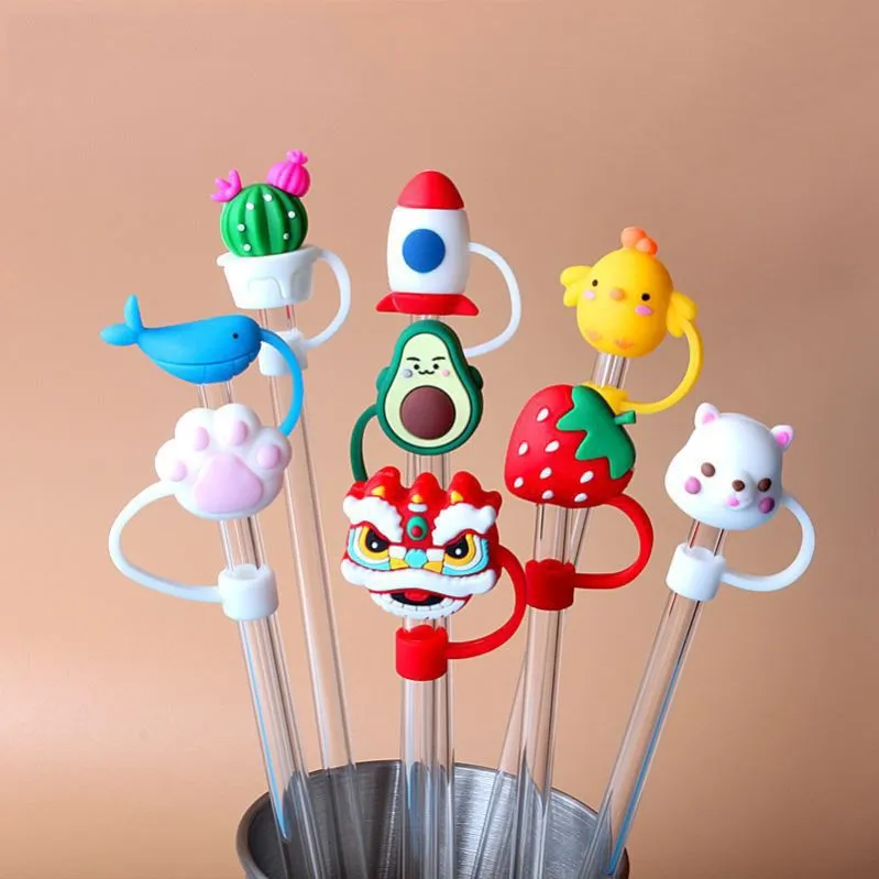 16 Coperchi Antipolvere Per Cannucce – Tappini Riutilizzabili In Silicone Alimentare – Accessori Decorativi Per Tazze E Bicchieri – Perfetti Per Feste E Bambini - 5