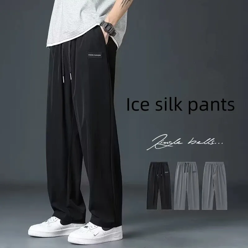 Save Big on Bulk Mens Joggers Cargo Pants Joggers Men Jogger Pants Ice Silk  Big Size Mens Trousers Clothing Gym Sport Ner Clothes Man Cargo Y2k 250626 