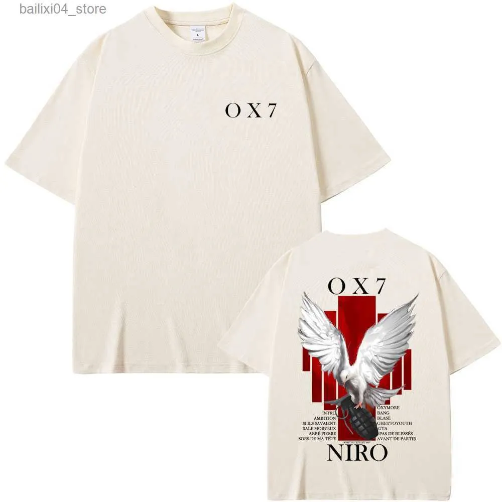 Sweat à Capuche Graphique Rappeur NIRO OX7 Pour Homme - Style Hip-hop, Polyester/spandex, Impression 3D Durable
