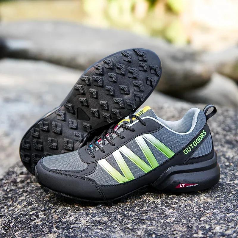 Chaussures De Randonnée Basses Imperméables Hommes - Cuir Léger Lacets Outdoor Trekking Camping