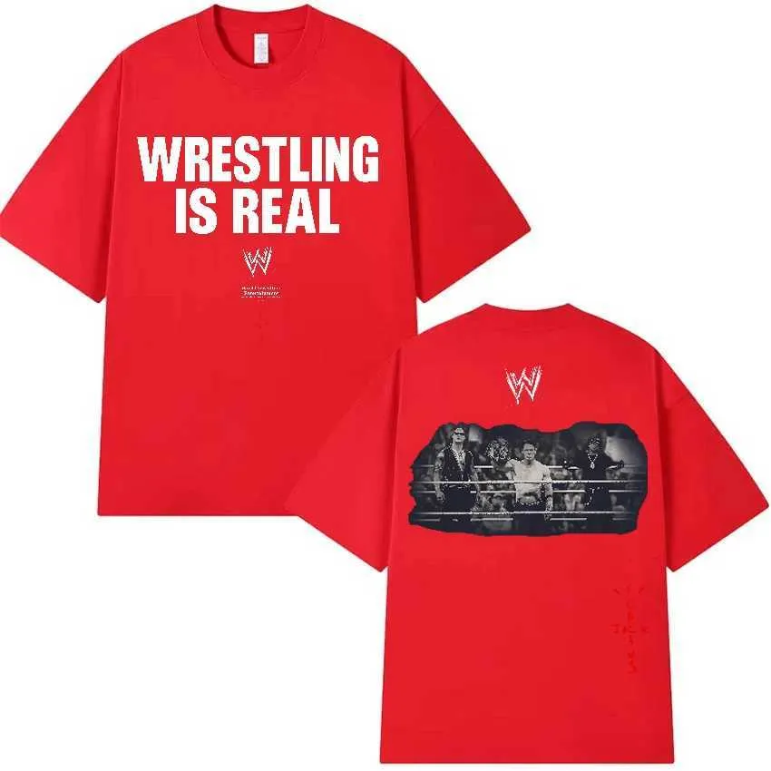 Wrestling Is Real T Shirt Short Sleeve Crewneck From 3,59