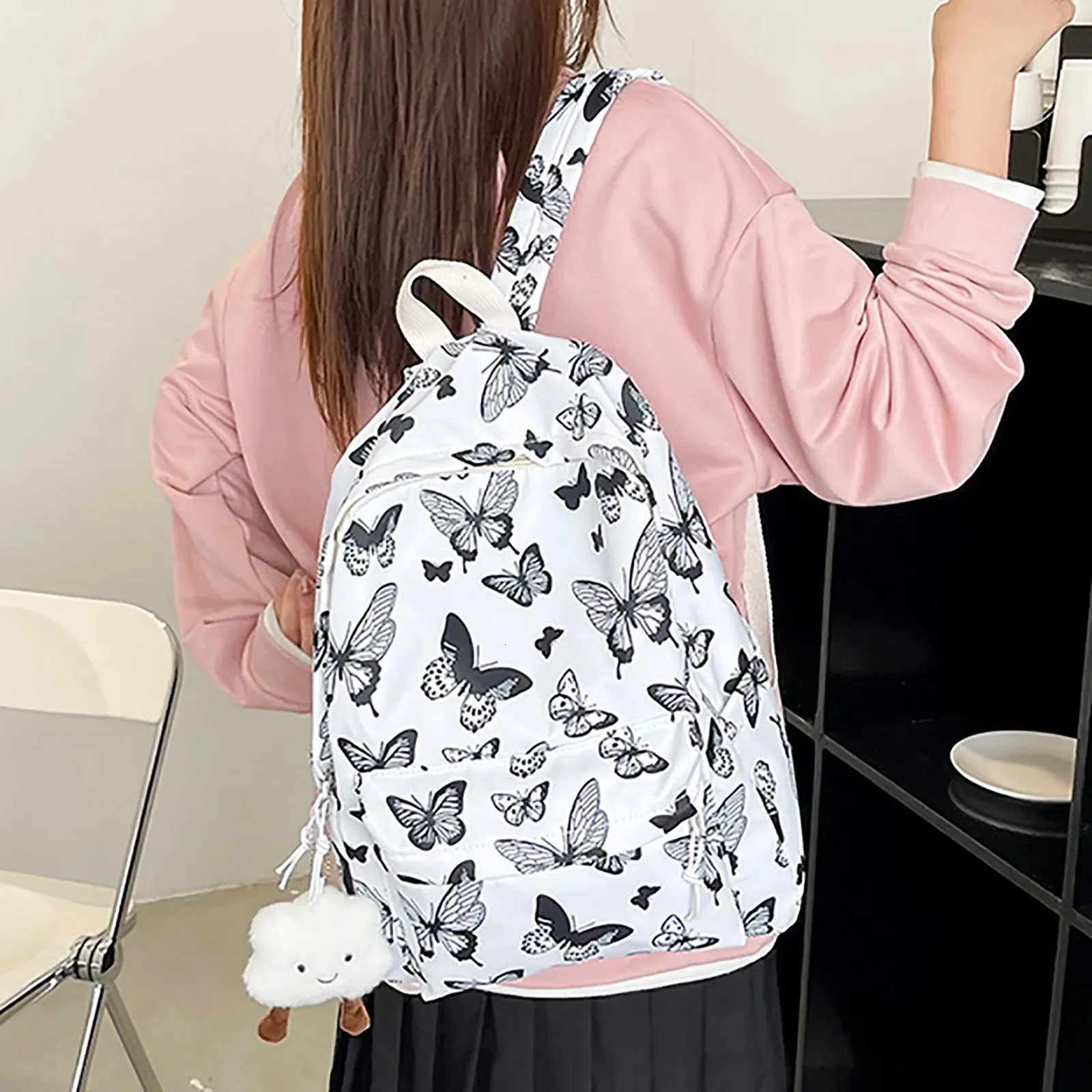 Cute Backpacks Floral Printed Backpack Laptop Daypack Schoolbag