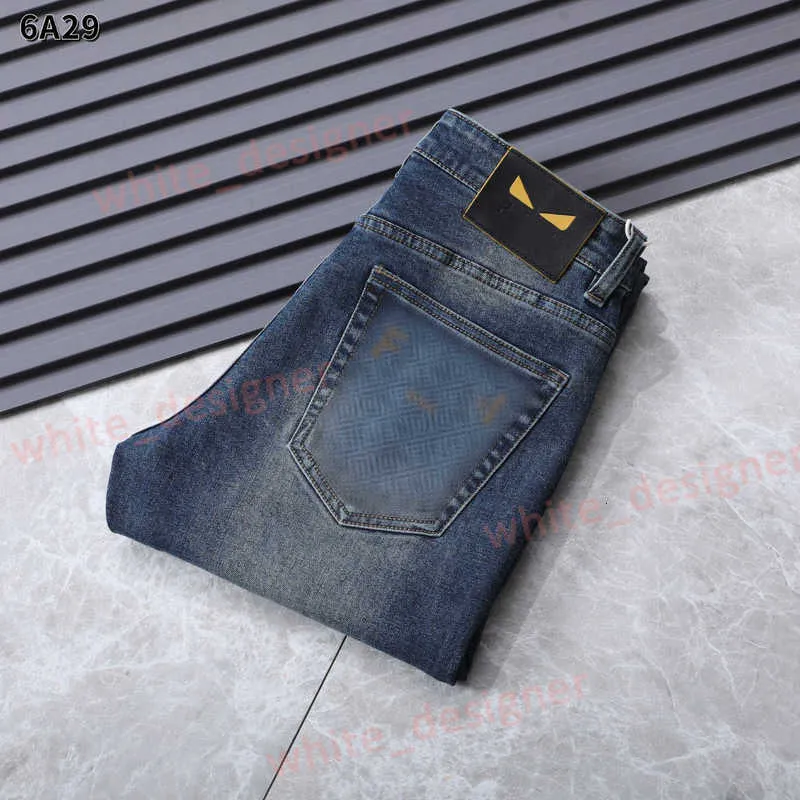 Diseñador De Moda Para Hombres Jeans Elasticidad Biker Jeans Slim