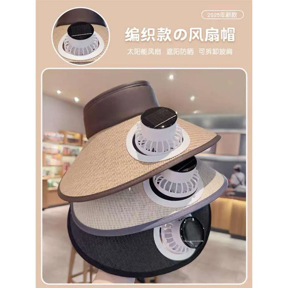 Chapeau De Soleil à Large Bord Avec Ventilateurs Solaires Et USB - Version 3 Ventilateurs Pour Homme Et Femme