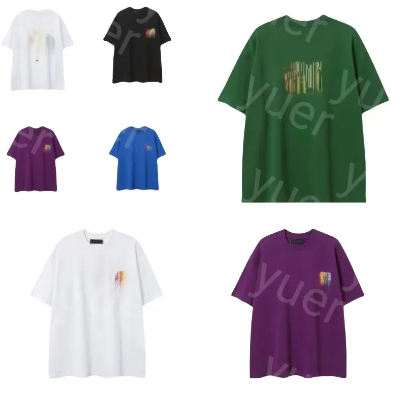 T-shirt imprimé violet grisé homme