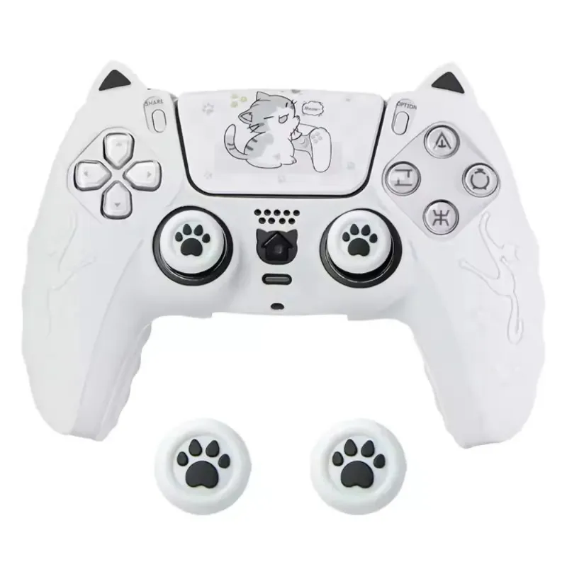 2 Coques Silicone Pour Manette PS5 DualSense - Protection Anti-rayures, Lavable - Neuves