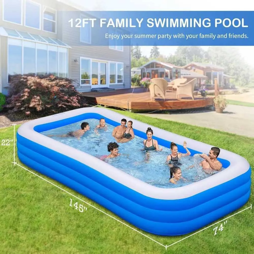 Very Large Pool X250628 Large Inflatable Pool For Adults And Family Extra Large 145 X ...